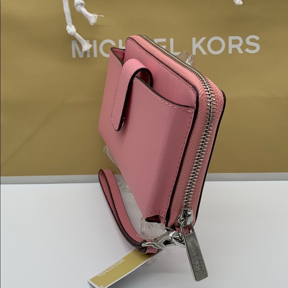 MICHAEL KORS MD ZA PHONE HOLDER WALLET Carnation - Picture 8 of 16